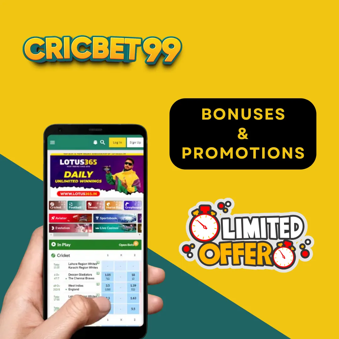 bonuses and promotions at cricbet99