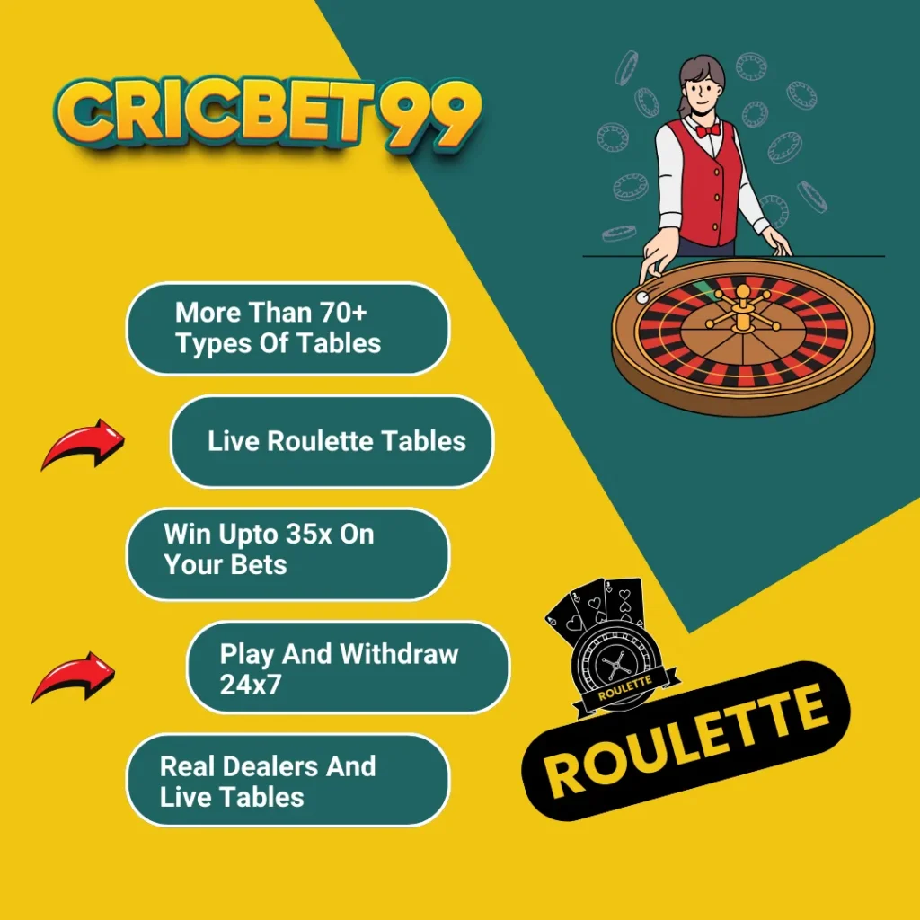 roulette at cricbet99